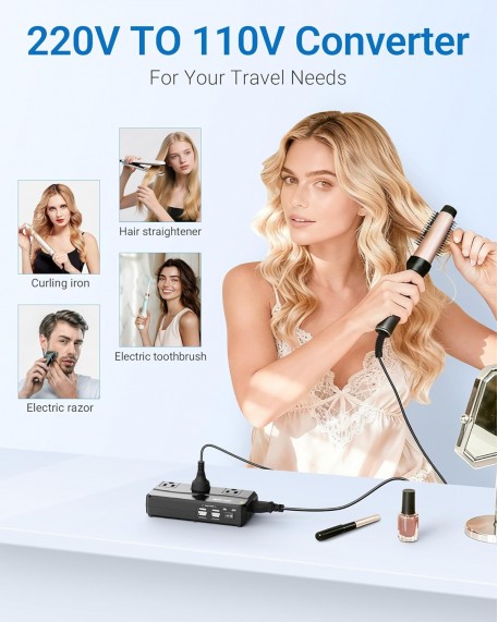 BESTEK Universal 100-220V to 110V Voltage Converter 250W